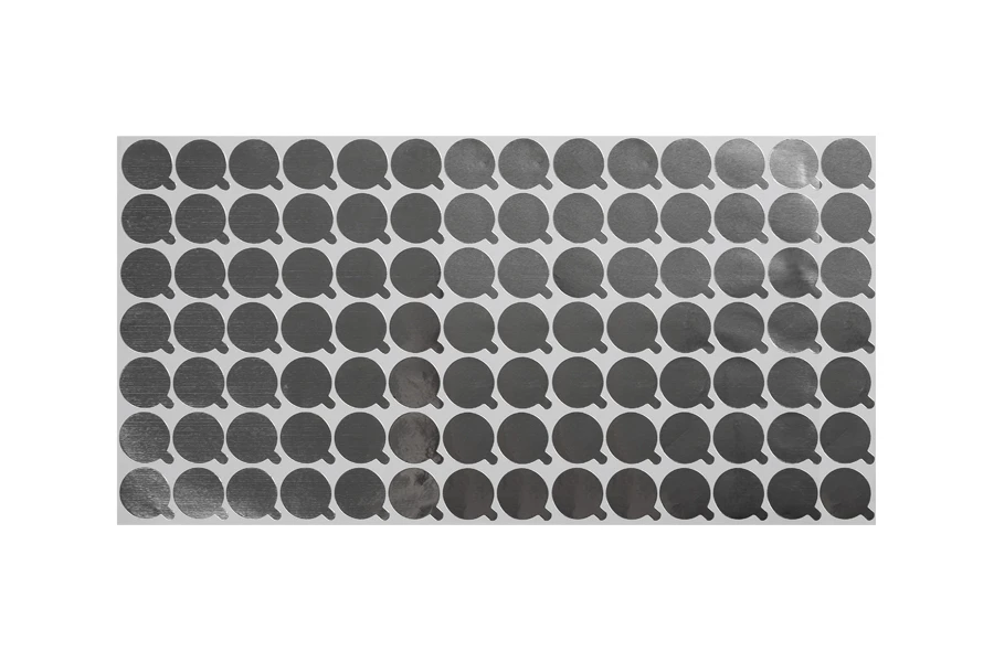 Srebrna samolepljiva aluminijumska zaptivka 21mm - 98 kom Srebrna samolepljiva aluminijumska zaptivka 21mm - 98 kom