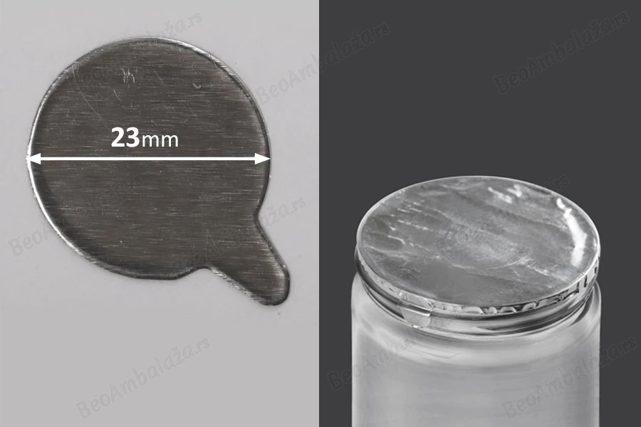 Srebrna samolepljiva aluminijumska zaptivka 23mm - 78 kom-slika_proizvoda