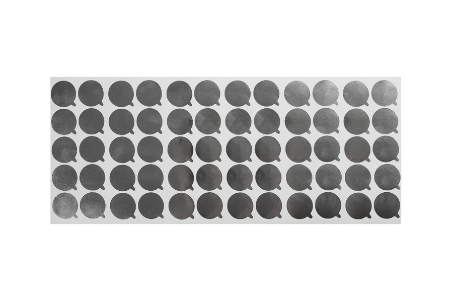 Srebrna samolepljiva aluminijumska zaptivka 25mm - 60 kom-dimenzije_slike