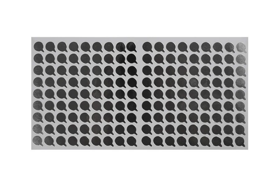 Srebrna samolepljiva aluminijumska zaptivka 9mm - 162 kom
