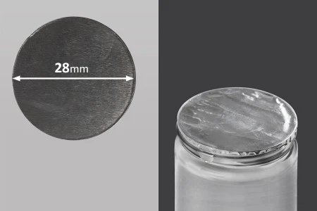 Srebrna samolepljiva aluminijumska zaptivka 28mm - 35 kom-1