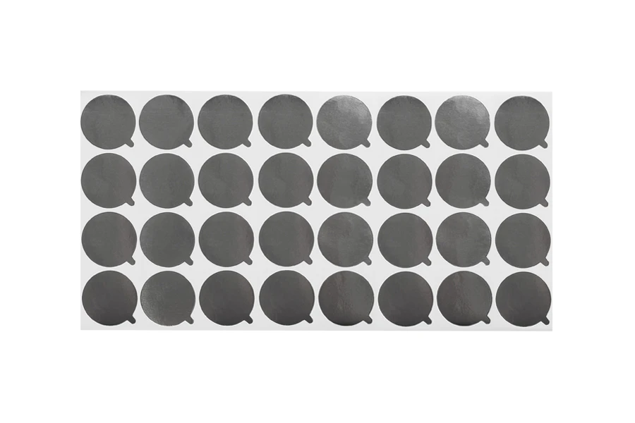 Srebrna samolepljiva aluminijumska zaptivka 31mm - 32 kom Srebrna samolepljiva aluminijumska zaptivka 31mm - 32 kom