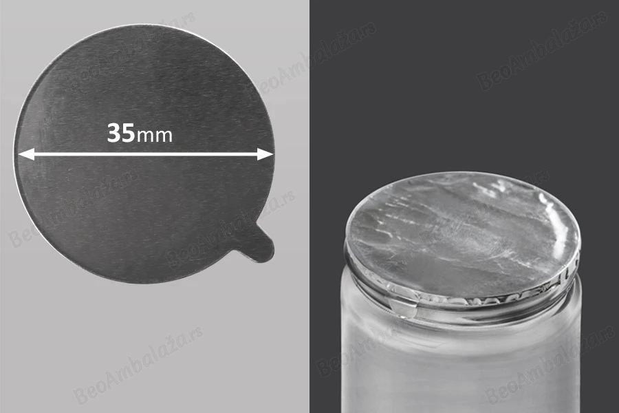 Srebrna samolepljiva aluminijumska zaptivka 35mm - 24 kom-slika_proizvoda