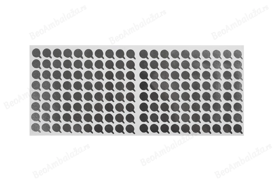 Srebrna samolepljiva aluminijumska zaptivka 10mm - 160 kom-dimenzije_slike