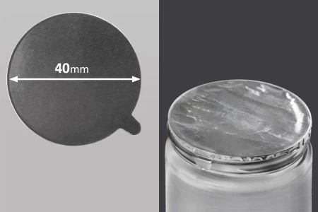 Srebrna samolepljiva aluminijumska zaptivka 40mm - 36 kom-1