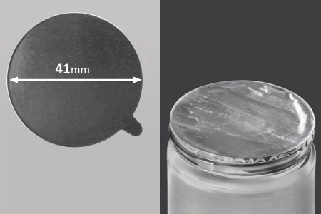 Srebrna samolepljiva aluminijumska zaptivka 41mm - 18 kom-1
