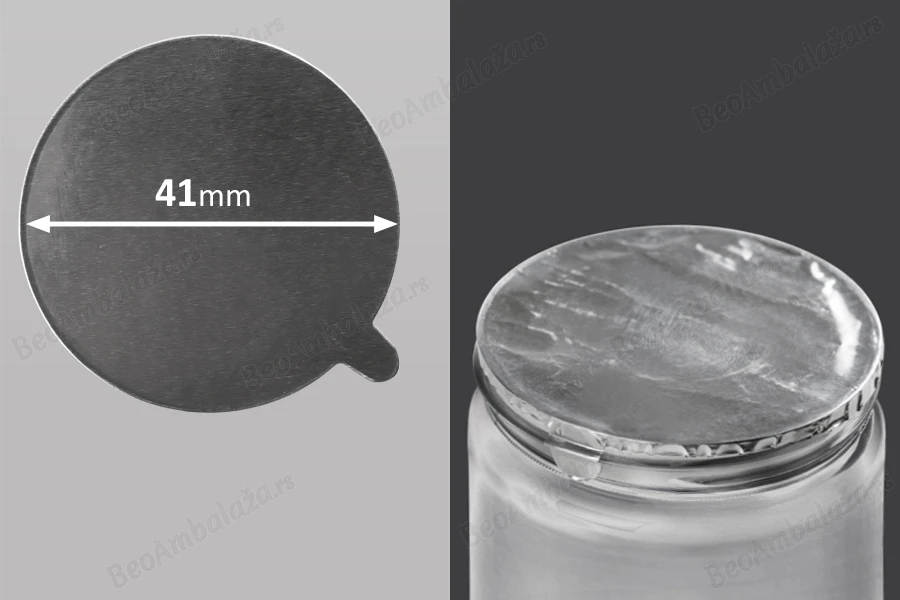 Srebrna samolepljiva aluminijumska zaptivka 41mm - 18 kom-slika_proizvoda