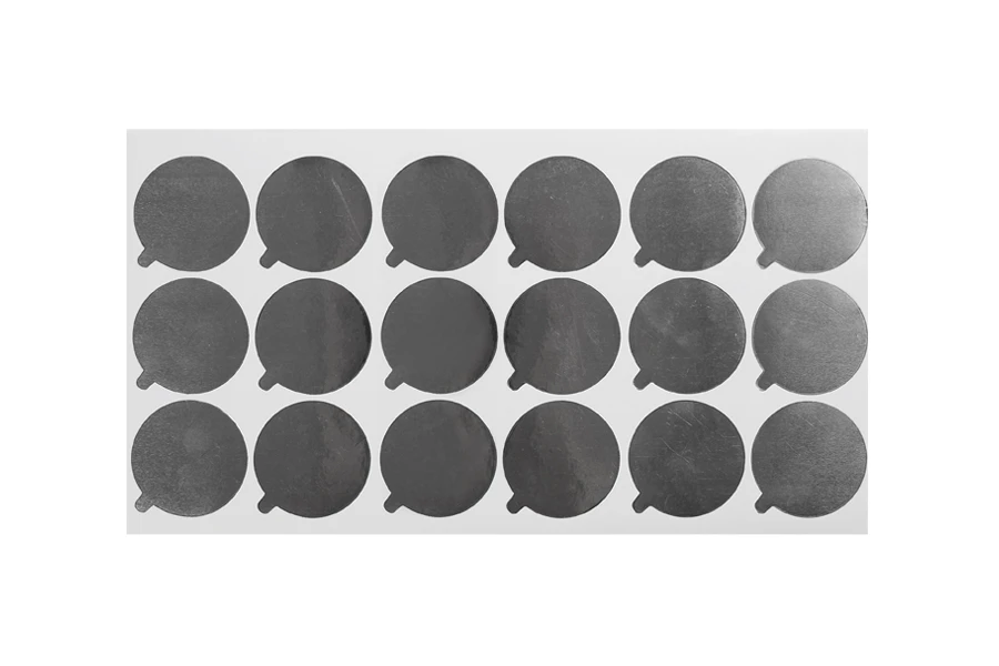 Srebrna samolepljiva aluminijumska zaptivka 41mm - 18 kom Srebrna samolepljiva aluminijumska zaptivka 41mm - 18 kom