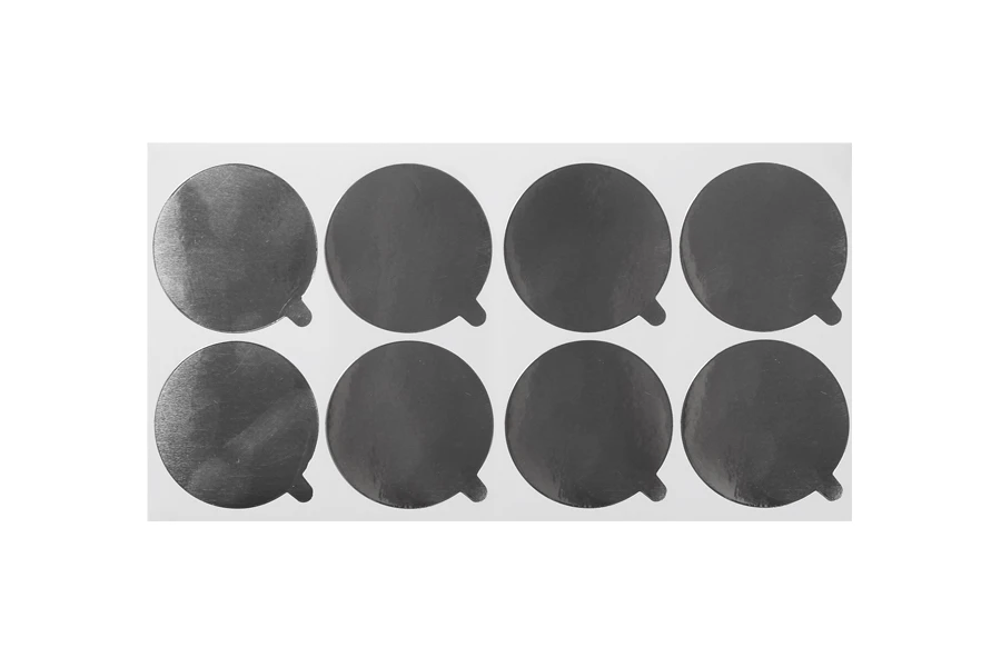 Srebrna samolepljiva aluminijumska zaptivka 49mm - 12 kom Srebrna samolepljiva aluminijumska zaptivka 49mm - 12 kom
