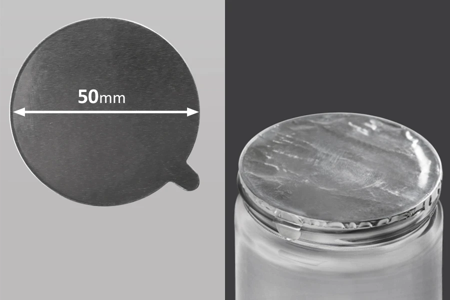 Srebrna samolepljiva aluminijumska zaptivka 50mm - 8 kom Srebrna samolepljiva aluminijumska zaptivka 50mm - 8 kom