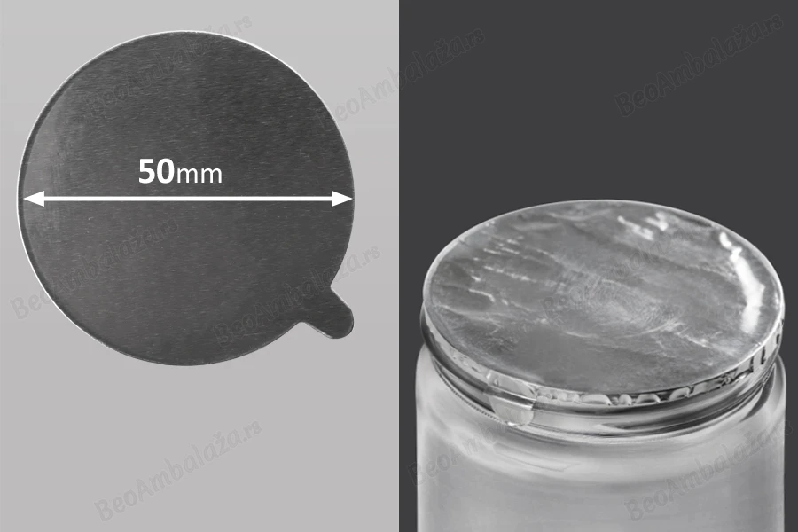 Srebrna samolepljiva aluminijumska zaptivka 50mm - 8 kom-slika_proizvoda