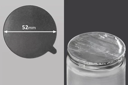 Srebrna samolepljiva aluminijumska zaptivka 52mm - 8 kom-1