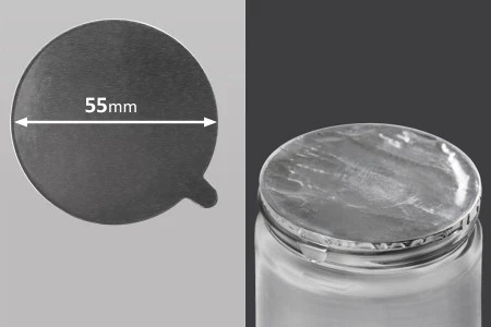 Srebrna samolepljiva aluminijumska zaptivka 55mm - 8 kom-1