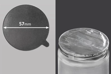 Srebrna samolepljiva aluminijumska zaptivka 57mm - 8 kom-1