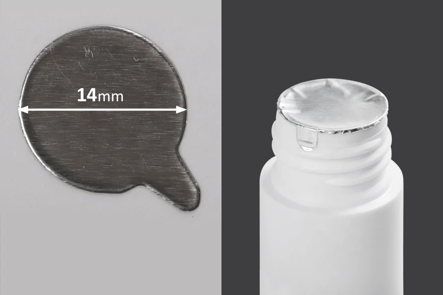 Srebrna samolepljiva aluminijumska zaptivka 14mm - 168 kom-slika_proizvoda