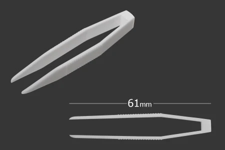 Plastična bela PE pinceta 61mm - 24 kom-1