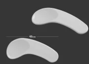Plastična bela PE spatula 48mm za kreme - 24 kom