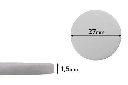 Beli penasti PE međupoklopac 27mm- 100kom-1
