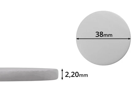 Beli penasti PE međupoklopac 38mm- 100kom-1