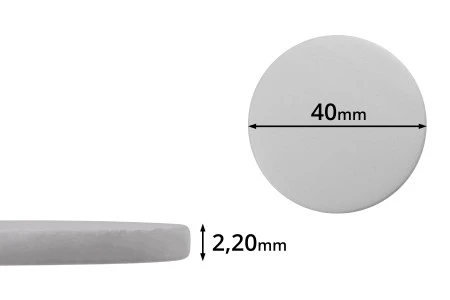Beli penasti PE međupoklopac 40mm- 100kom-1