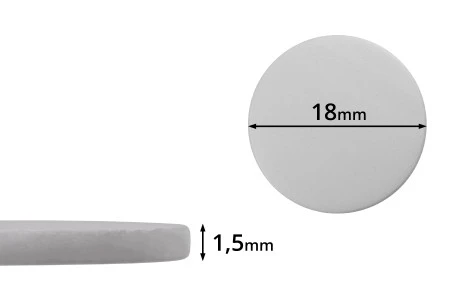 Beli penasti PE međupoklopac 18mm- 100kom-1
