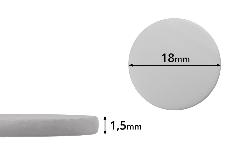 Beli penasti PE međupoklopac 18mm- 100kom Beli penasti PE međupoklopac 18mm- 100kom