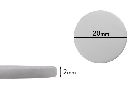 Beli penasti PE međupoklopac 20mm- 100kom-1