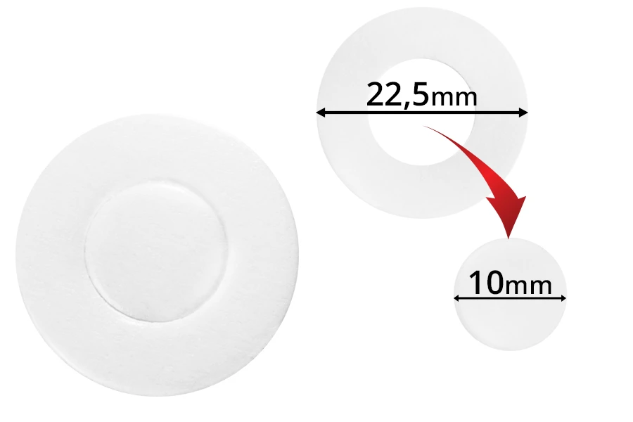 Penasta bela zaptivka za sprej ili pumpice PP24 sa samolepljivom duplom trakom - 50 kom Penasta bela zaptivka za sprej ili pumpice PP24 sa samolepljivom duplom trakom - 50 kom-slika_proizvoda