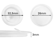 Plastičan PE beli međupoklopac 32,5mm, za teglice od 30mL-slika_proizvoda