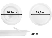Plastičan PE beli međupoklopac 36,3mm, za teglice od 50mL-slika_proizvoda