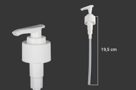 Plastična bela pumpica 28/410 za kreme ili šampone sa zaštitnim mehanizmom-2