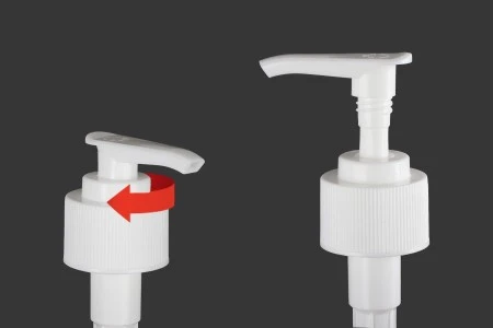 Plastična bela pumpica 28/410 za kreme ili šampone sa zaštitnim mehanizmom-1