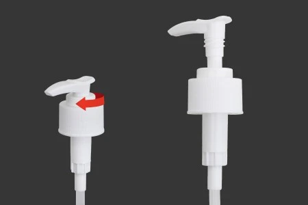 Plastična bela pumpica 28/410 za kreme, šampone ili losione sa zaštitnim mehanizmom-1