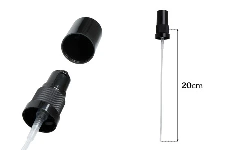 Plastična crna pumpica PP18 za kreme sa crnim zatvaračem-2