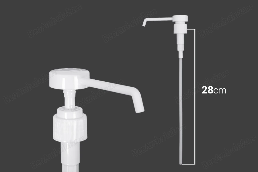 Plastična bela pumpica 24/410-dimenzije_slike