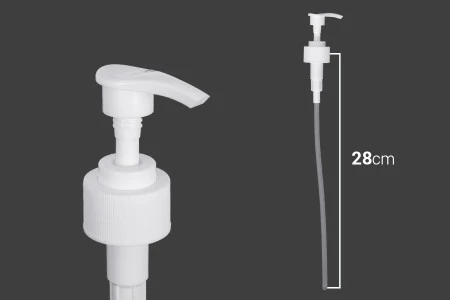 Plastična bela pumpica 28/410 za kreme sa sigurnosnim mehanizmom-2