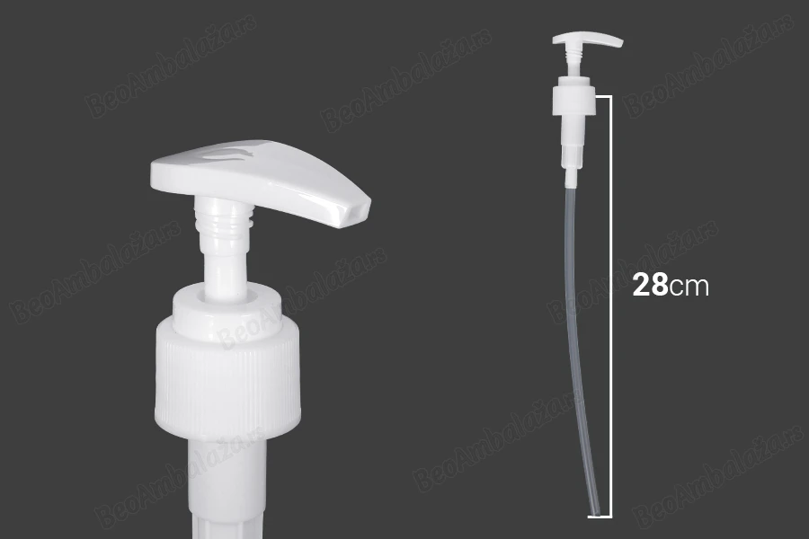 Plastična bela pumpica 24/410 za kreme sa sigurnosnim zatvaranjem-dimenzije_slike