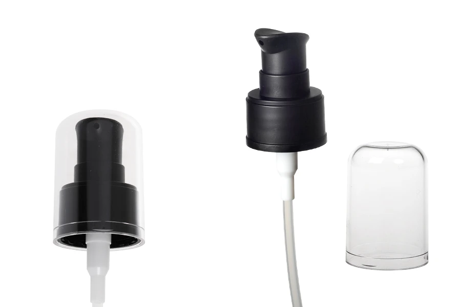 Plastična MAT crna pumpica PP24 za kreme sa providnim akrilnim zatvaračem Plastična MAT crna pumpica PP24 za kreme sa providnim akrilnim zatvaračem-slika_proizvoda