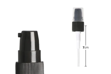 Plastična crna pumpica PP16 za kreme sa providnim zatvaračem-2