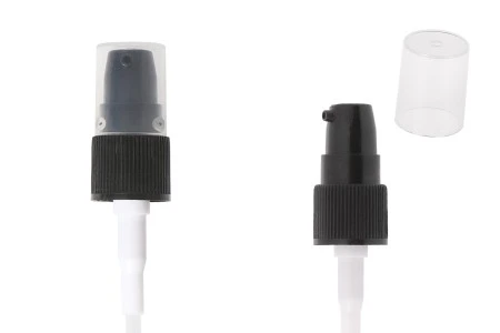 Plastična crna pumpica PP16 za kreme sa providnim zatvaračem-1