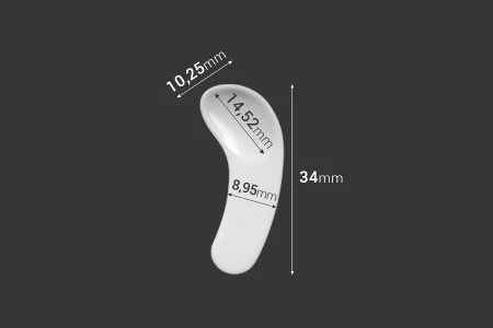 Plastična bela PE spatula 34mm za kreme - 24 kom-2