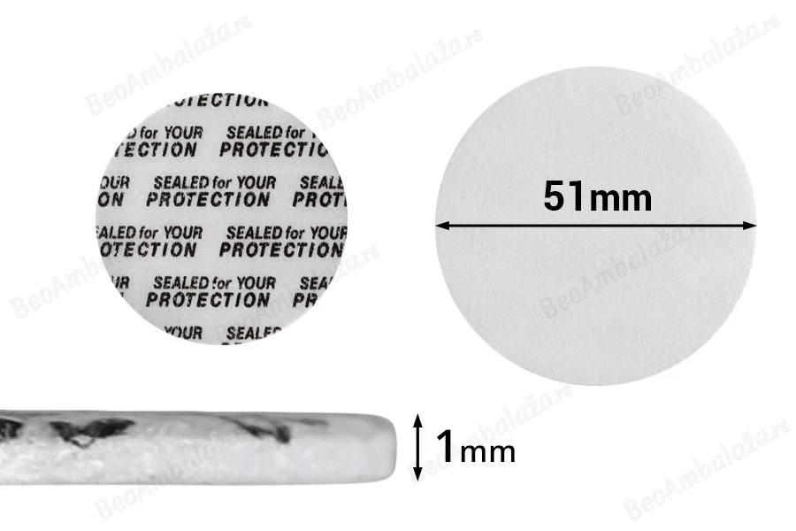 Zaptivke 51mm za staklene teglice (lepe se pod pritiskom) - 50kom-slika_proizvoda