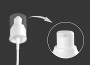 Plastična bela pumpica PP24 za kreme i ulja sa providnim zatvaračem Plastična bela pumpica PP24 za kreme i ulja sa providnim zatvaračem-slika_proizvoda