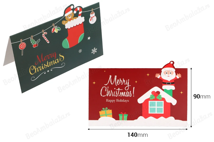 Božićne čestitke 140x90 mm - 10 kom-dimenzije_slike