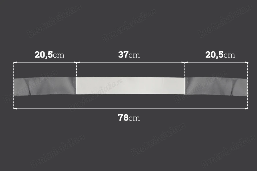 Lepljiva traka - Ručka za nošenje (PE pena) 780x35 mm-dimenzije_slike