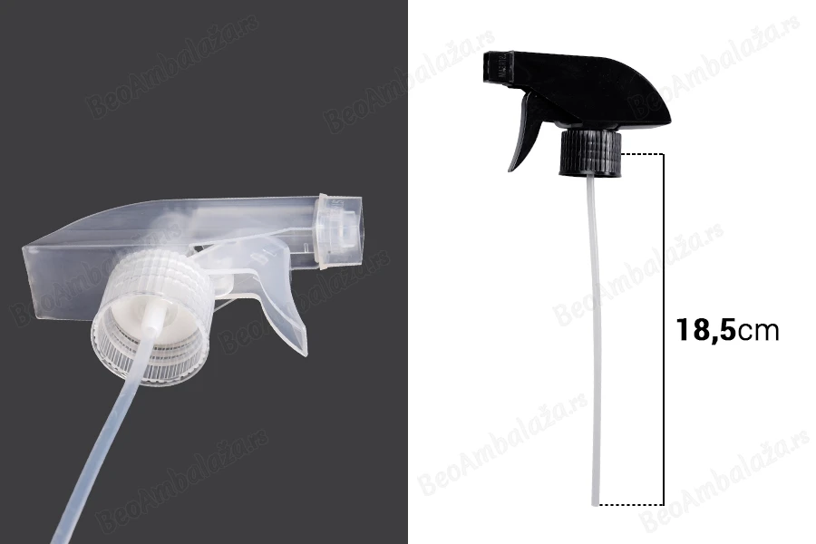 Plastični trigger rasprskivač 28/410 sa zaštitnim mehanizmom-dimenzije_slike
