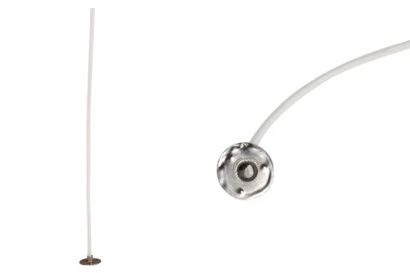 Pamučni voskirani fitilj dužine 150mm sa metalnom podlogom za sveće - 50 kom-1