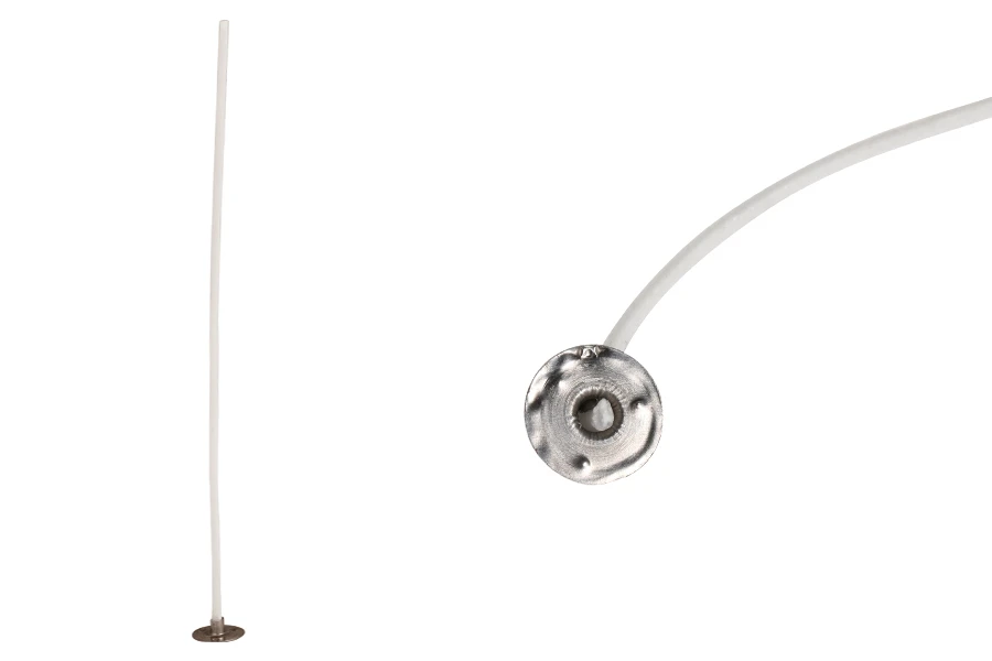 Pamučni voskirani fitilj dužine 150mm sa metalnom podlogom za sveće - 100 kom