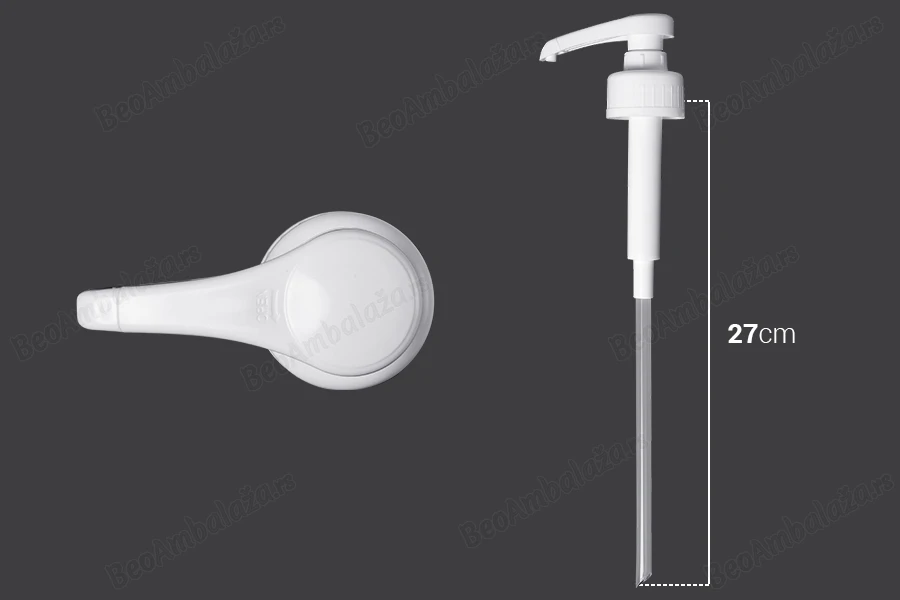 Plastična pumpica (dozator) 5 mL za posude sa otvorom 38/410-dimenzije_slike