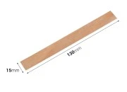 Drveni fitilj 15x130 mm sa metalnom osnovom za sveće - 25 kom Drveni fitilj 15x130 mm sa metalnom osnovom za sveće - 25 kom